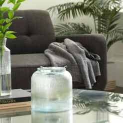 Flash Sale 🔥 Studio 350 Turquoise Glass Contemporary Candle Holder 8 X 7 X 7 - 7 X 7 X 8Round ⌛