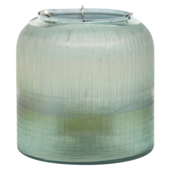 Flash Sale ๐ฅ Studio 350 Turquoise Glass Contemporary Candle Holder 8 X 7 X 7 - 7 X 7 X 8Round โ - Image 2