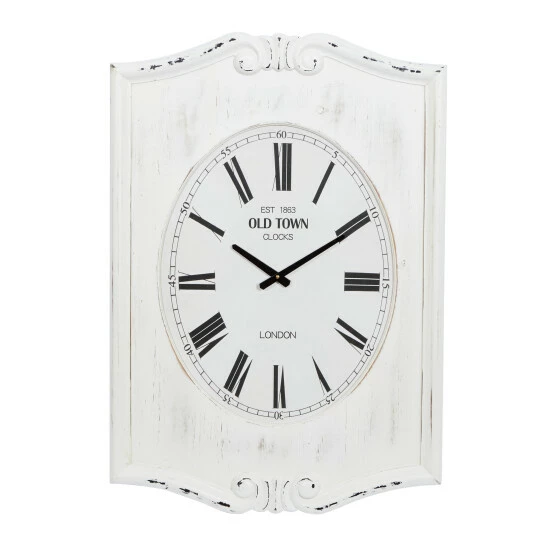 Best Pirce 👍 Studio 350 White Wood Farmhouse Wall Clock 31 X 22 X 4 - 22 X 4 X 31 🥰 - Image 2