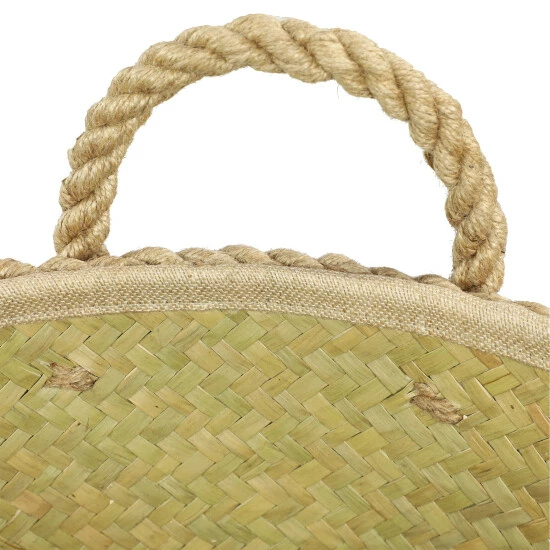 Hot Sale ๐ฅ Studio 350 White Dried Plant Material Coastal Storage Basket (Set Of 3) - S/3 17", 15", 13"W โ - Image 5