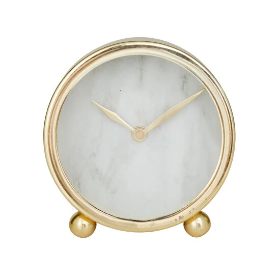 Outlet β Studio 350 Gold Stainless Steel Glam Clock No Theme 5 X 5 X 3 - 5 X 2 X 5Round π₯° - Image 2