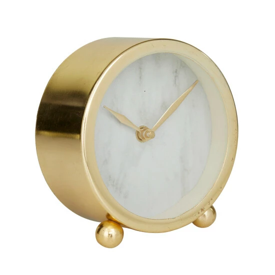 Outlet β Studio 350 Gold Stainless Steel Glam Clock No Theme 5 X 5 X 3 - 5 X 2 X 5Round π₯° - Image 3
