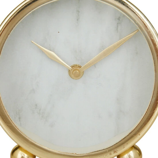 Outlet β Studio 350 Gold Stainless Steel Glam Clock No Theme 5 X 5 X 3 - 5 X 2 X 5Round π₯° - Image 4