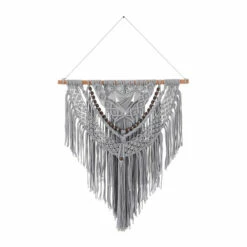 Best reviews of 🧨 Studio 350 Cotton Bohemian Macrame Fringe Wall Decor Wall Hanging Collection Cream - Design 2 ⭐