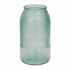 Best Sale ✔️ Studio 350 Blue Glass Modern Decorative Jars - 6 X 6 X 11 💯