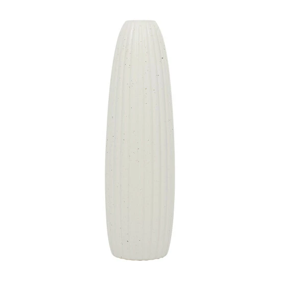 Best Pirce ✨ Studio 350 White Ceramic Contemporary Vase 18 X 5 X 5 - 5 X 5 X 18 🧨 - Image 3