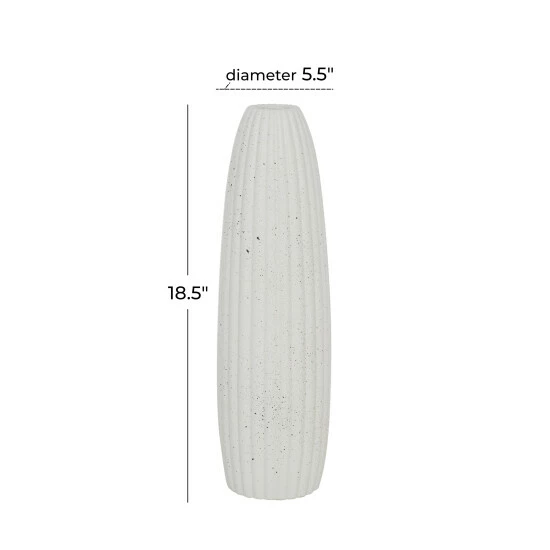Best Pirce ✨ Studio 350 White Ceramic Contemporary Vase 18 X 5 X 5 - 5 X 5 X 18 🧨 - Image 5