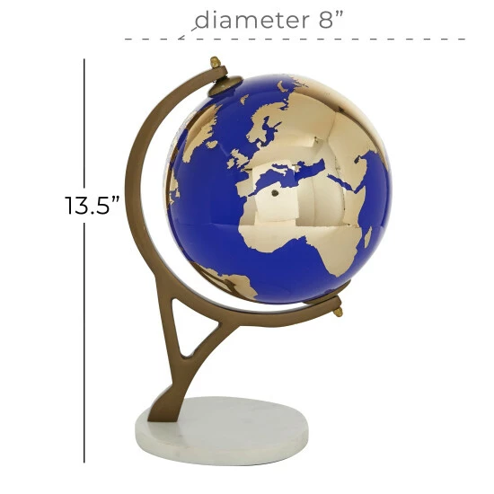 New 🤩 Studio 350 Multi-colored Globe Home Decor And Display W Marble Base - 13.5x8 🌟 - Image 3