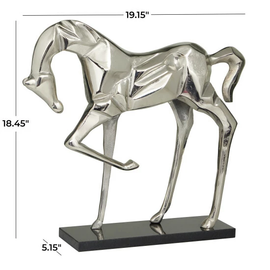 Cheapest ❤️ Studio 350 Aluminum Contemporary Horse Sculpture - 19 X 5 X 18 Black 👍 - Image 5