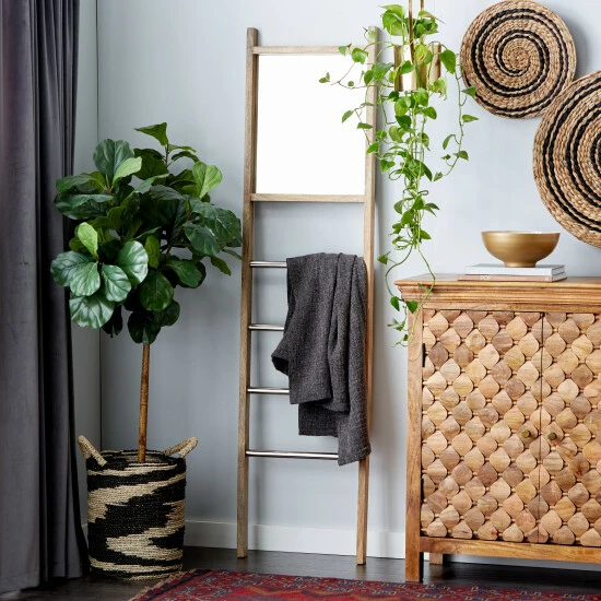 Coupon ๐ฏ Studio 350 Brown Wood Contemporary Ladder 72 X 18 X 2 - 18 X 2 X 72 โค๏ธ