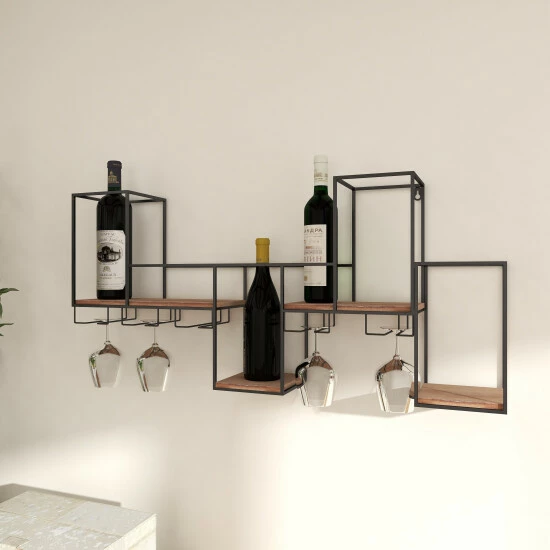 Cheapest 💯 Studio 350 Black Iron Contemporary Wine Rack 16 X 36 X 6 - 36 X 6 X 16 ⌛ - Image 6