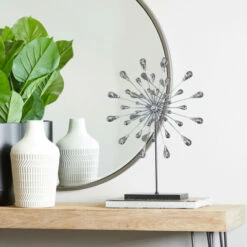 Brand new ⌛ Studio 350 Silver Metal Contemporary Sculpture - 15 X 5 X 21 🌟