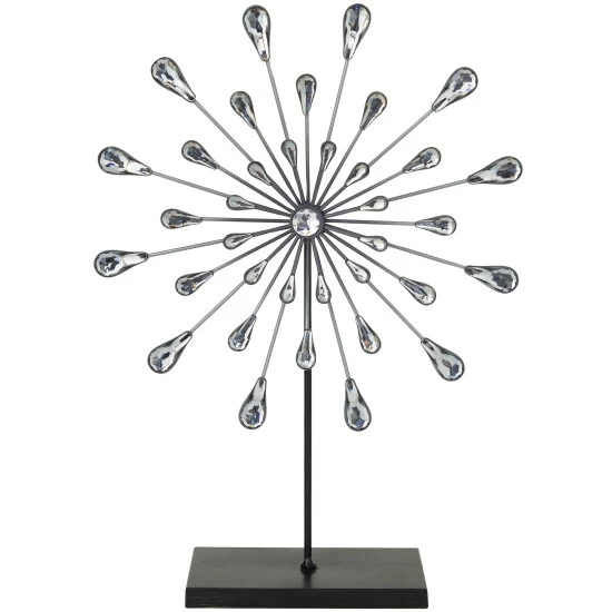 Brand new ⌛ Studio 350 Silver Metal Contemporary Sculpture - 15 X 5 X 21 🌟 - Image 2