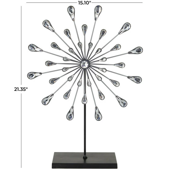 Brand new ⌛ Studio 350 Silver Metal Contemporary Sculpture - 15 X 5 X 21 🌟 - Image 6