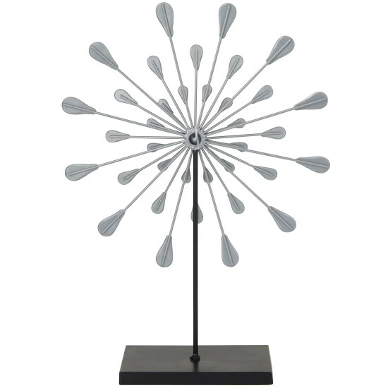 Brand new ⌛ Studio 350 Silver Metal Contemporary Sculpture - 15 X 5 X 21 🌟 - Image 7
