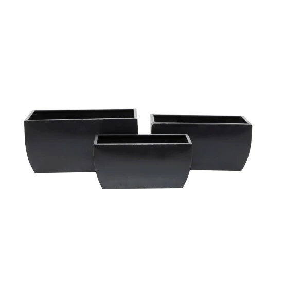 Outlet ✔️ Studio 350 Metal Modern Planter (Set Of 3) - S/3 20", 18", 16"W Black 💯 - Image 7