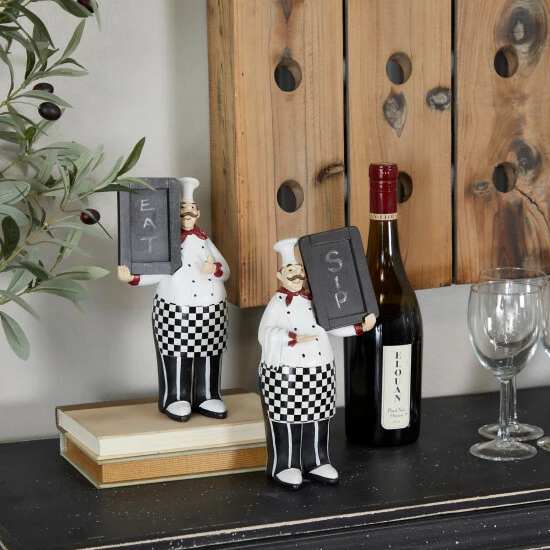 Best deal โ๏ธ Studio 350 Black Polystone Traditional Decorative Sign (Set Of 2) - S/2 12", 13"H ๐