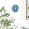 Best deal 😀 Studio 350 Blue Aluminum Contemporary Wall Clock 12 X 12 X 2 - 12 X 2 X 12 😀