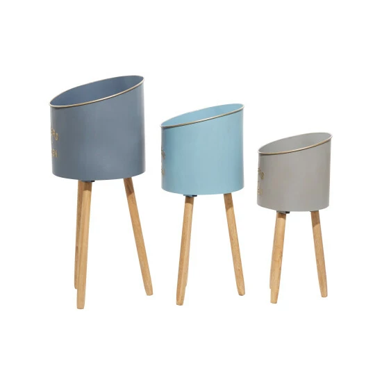 New 🎁 Studio 350 Multi Iron Farmhouse Planter (Set Of 3) - S/3 24", 21", 18"H 🎉 - Image 3