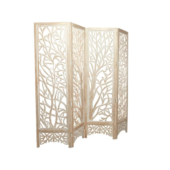 Best reviews of 🎁 Studio 350 Brown Wood Modern Farmhouse Room Folding Divider Screen - 80"L X 1"W X 72"H ✔️ - Image 3