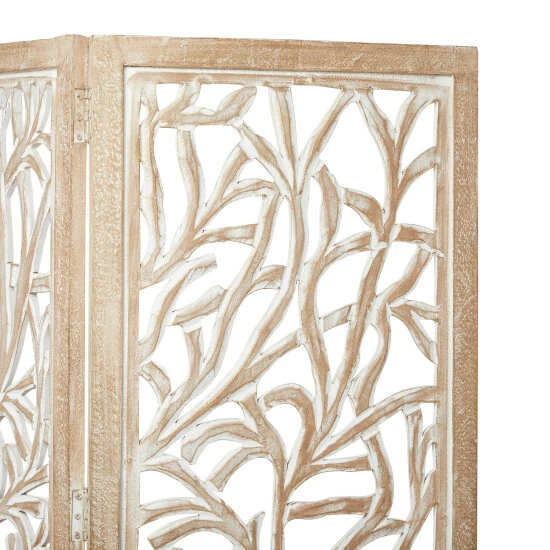 Best reviews of 🎁 Studio 350 Brown Wood Modern Farmhouse Room Folding Divider Screen - 80"L X 1"W X 72"H ✔️ - Image 5