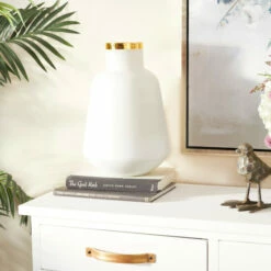 Outlet 😉 Studio 350 Glass Glam Vase White 🌟