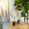 Cheapest ✨ Studio 350 Gold Metal Contemporary Abstract Sculpture ( Set Of 2) - S/2 18", 14"H 🤩