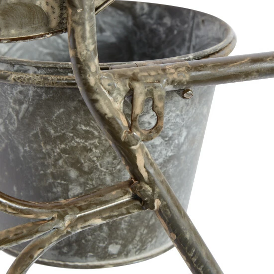 Best Pirce 😀 Studio 350 Grey Metal Farmhouse Planter 34 X 46 X 9 - 46 X 9 X 34Round 👍 - Image 7