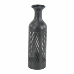 Deals 👏 Studio 350 Grey Metal Industrial Vase 16 X 4 X 4 😍