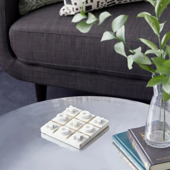 Top 10 😀 Studio 350 Marble Contemporary Game Set 1 X 6 X 6 - 6 X 6 X 1 Gold 🤩