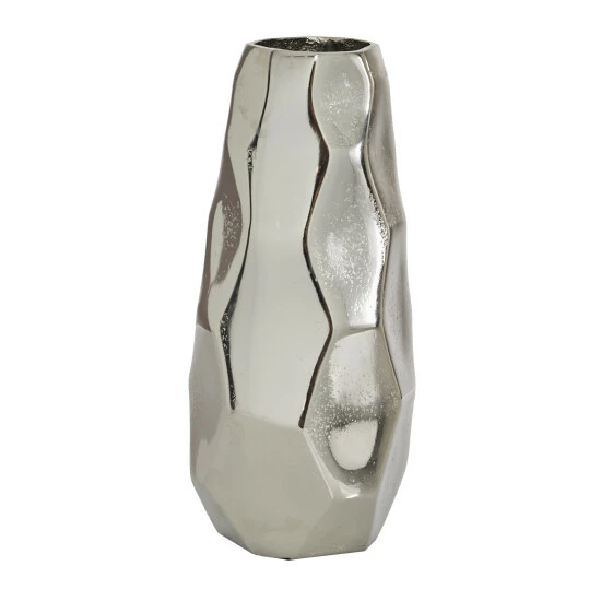 Promo 🤩 Studio 350 Silver Aluminum Contemporary Vase 12 X 6 X 5 - 6 X 5 X 12 🌟 - Image 7
