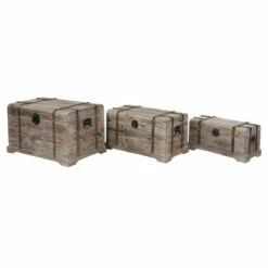 Buy 🔔 Studio 350 Set Of 3 Trunks With Rosette Latches And Ball Handles - 31 X 19 X 19 🎁