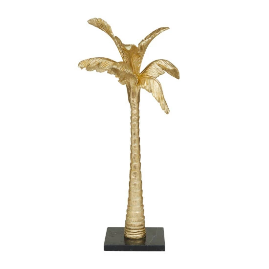 Outlet โ Studio 350 Gold Polystone Coastal Palm Tree Sculpture ๐คฉ