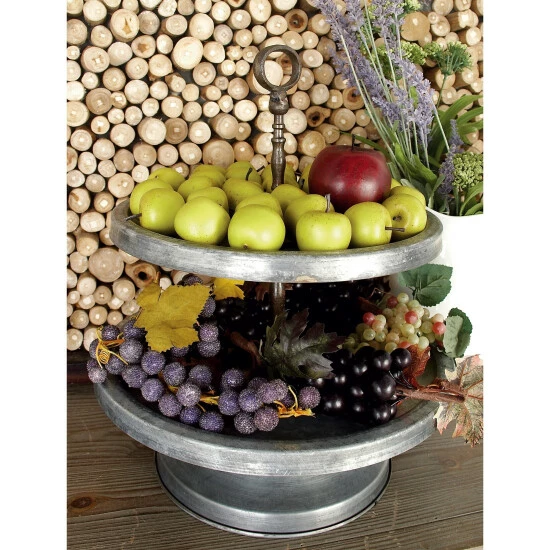 Coupon 🔔 Studio 350 Grey Metal Farmhouse Tiered Server 17 X 15 X 15 ❤️