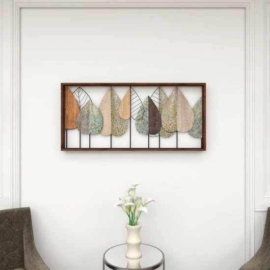 Top 10 ⭐ Studio 350 Brown Iron Modern Wall Decor Floral And Botanical 22 X 47 X 3 🔥 - Image 6