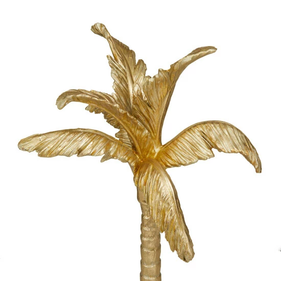 Outlet โ Studio 350 Gold Polystone Coastal Palm Tree Sculpture ๐คฉ - Image 4