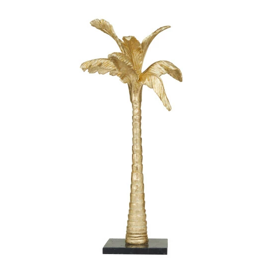 Outlet โ Studio 350 Gold Polystone Coastal Palm Tree Sculpture ๐คฉ - Image 6