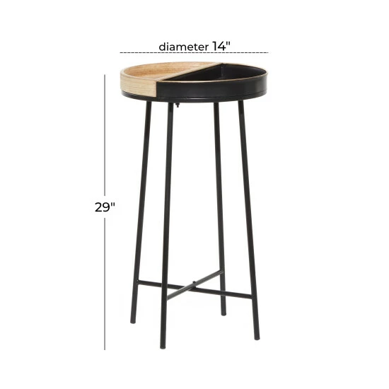 Discount 👏 Studio 350 Black Iron Contemporary Accent Table 29 X 14 X 14 - 14 X 14 X 29 😉 - Image 8
