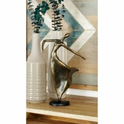 Wholesale 😉 Studio 350 Brass Polystone Traditional Sculpture Dancer 12 X 8 X 6 - 8 X 6 X 12 💯