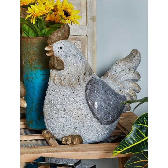 Flash Sale 🔔 Studio 350 Grey Polystone Country Garden Sculpture Hen 16 X 15 X 11 - 15 X 11 X 16 😀