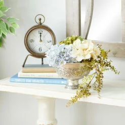 Flash Sale 🎉 Studio 350 Silver Metal Traditional Planter 6 X 8 X 8 - 8 X 8 X 6Round 🌟