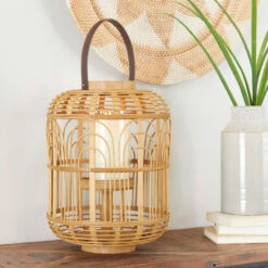 Wholesale 👏 Studio 350 Brown Bamboo Bohemian Lantern 🤩