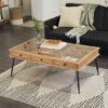 Cheap 🎁 Studio 350 Brown Wood Industrial Coffee Table - 48 X 28 X 18 ⭐