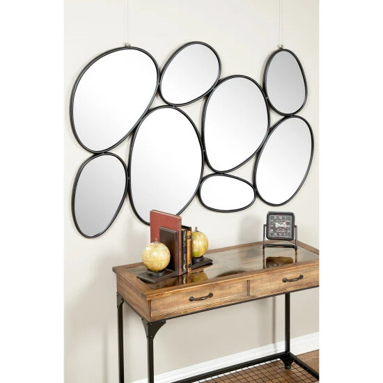 Discount ✨ Studio 350 Black Metal Contemporary Wall Mirror 35 X 54 X 1 - 54 X 1 X 35 👏