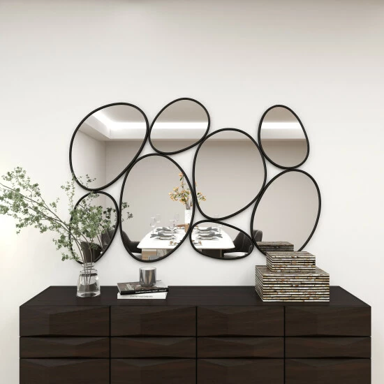 Discount ✨ Studio 350 Black Metal Contemporary Wall Mirror 35 X 54 X 1 - 54 X 1 X 35 👏 - Image 8