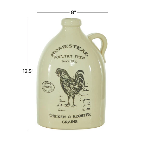 Best reviews of 😍 Studio 350 Beige Ceramic Farmhouse Vase 12 X 8 X 8 ⌛ - Image 5