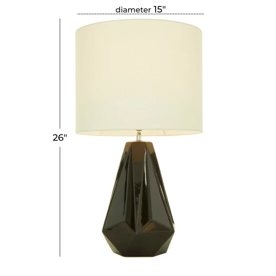 Brand new ✨ Studio 350 Stoneware Modern Table Lamp - 15 X 15 X 26 White/white 🌟 - Image 6