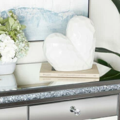 Top 10 ๐ Studio 350 Porcelain Contemporary Sculpture - 12"W, 11"H Silver ๐