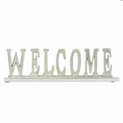 Budget 🎁 Studio 350 Silver Aluminum Traditional Decorative Sign 6x21x2 In - 21 X 2 X 6 😍