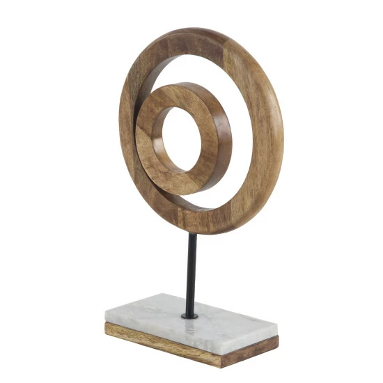 Flash Sale โค๏ธ Studio 350 Brown Wood Modern Sculpture Abstract 13 X 9 X 4 - 9 X 4 X 13 ๐ - Image 4